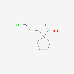 1-(3-Chloropropyl)cyclopentane-1-carbaldehyde