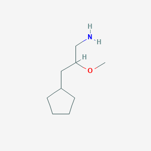 molecular formula C9H19NO B13320470 3-Cyclopentyl-2-methoxypropan-1-amine 