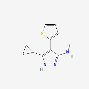 3-Cyclopropyl-4-(thiophen-2-YL)-1H-pyrazol-5-amine