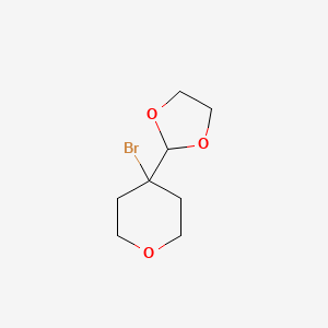 4-Bromo-4-(1,3-dioxolan-2-yl)oxane