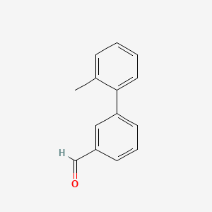 molecular formula C14H12O B1332052 3-(2-甲苯基)苯甲醛 CAS No. 371764-26-0