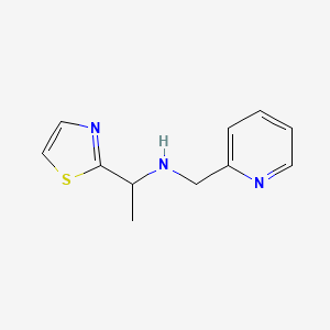 molecular formula C11H13N3S B13320525 (Pyridin-2-ylmethyl)[1-(1,3-thiazol-2-yl)ethyl]amine 