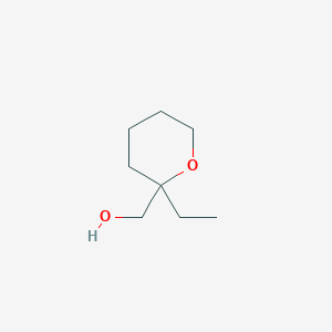 molecular formula C8H16O2 B13320580 (2-Ethyloxan-2-yl)methanol 