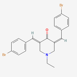 (3Z,5E)-3,5-bis[(4-bromophenyl)methylidene]-1-ethylpiperidin-4-one