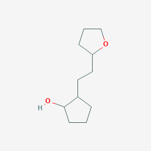 2-[2-(Oxolan-2-yl)ethyl]cyclopentan-1-ol