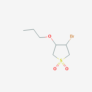 3-Bromo-4-propoxy-1lambda6-thiolane-1,1-dione