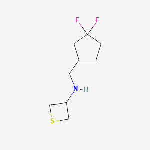 N-((3,3-Difluorocyclopentyl)methyl)thietan-3-amine