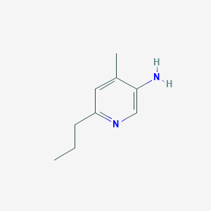 molecular formula C9H14N2 B13320622 4-Methyl-6-propylpyridin-3-amine 