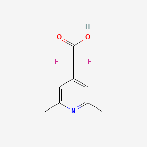 molecular formula C9H9F2NO2 B13320633 2-(2,6-Dimethylpyridin-4-yl)-2,2-difluoroacetic acid 