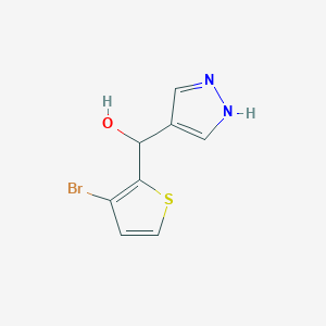 (3-Bromothiophen-2-yl)(1H-pyrazol-4-yl)methanol