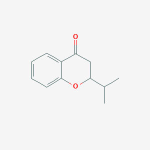 molecular formula C12H14O2 B13320655 2-(propan-2-yl)-3,4-dihydro-2H-1-benzopyran-4-one 