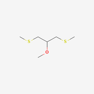 molecular formula C6H14OS2 B1332071 2-甲氧基-1,3-双(甲硫基)丙烷 CAS No. 31805-84-2