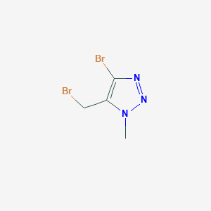 molecular formula C4H5Br2N3 B13320711 4-Bromo-5-(bromomethyl)-1-methyl-1H-1,2,3-triazole CAS No. 942060-55-1