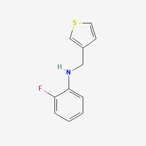 molecular formula C11H10FNS B13320717 2-fluoro-N-(thiophen-3-ylmethyl)aniline 