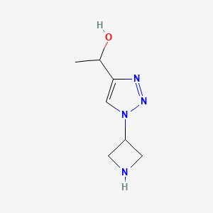 molecular formula C7H12N4O B13320737 1-[1-(azetidin-3-yl)-1H-1,2,3-triazol-4-yl]ethan-1-ol 