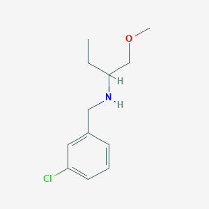 molecular formula C12H18ClNO B13320747 [(3-Chlorophenyl)methyl](1-methoxybutan-2-yl)amine 