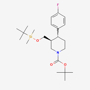 tert-Butyl (3S,4R)-3-(((tert-butyldimethylsilyl)oxy)methyl)-4-(4-fluorophenyl)piperidine-1-carboxylate