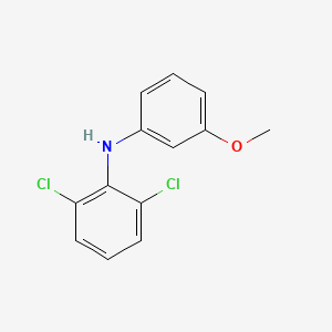 molecular formula C13H11Cl2NO B13320786 2,6-Dichloro-N-(3-methoxyphenyl)aniline 