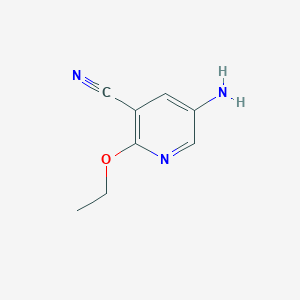 molecular formula C8H9N3O B13320804 5-Amino-2-ethoxypyridine-3-carbonitrile 