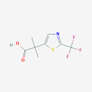 2-Methyl-2-[2-(trifluoromethyl)-1,3-thiazol-5-yl]propanoic acid