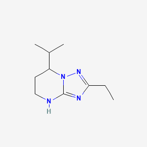 molecular formula C10H18N4 B13320850 2-Ethyl-7-(propan-2-yl)-4H,5H,6H,7H-[1,2,4]triazolo[1,5-a]pyrimidine 