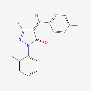 3-methyl-1-(2-methylphenyl)-4-[(4-methylphenyl)methylidene]-4,5-dihydro-1H-pyrazol-5-one