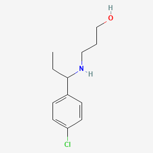 3-{[1-(4-Chlorophenyl)propyl]amino}propan-1-ol