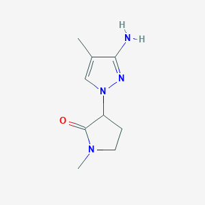 3-(3-amino-4-methyl-1H-pyrazol-1-yl)-1-methylpyrrolidin-2-one