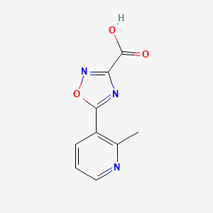 molecular formula C9H7N3O3 B13320893 5-(2-Methylpyridin-3-yl)-1,2,4-oxadiazole-3-carboxylic acid 