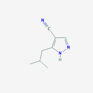 3-isobutyl-1H-pyrazole-4-carbonitrile