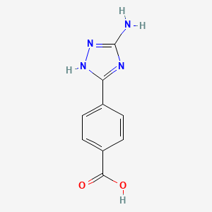 molecular formula C9H8N4O2 B13320945 4-(5-amino-1H-1,2,4-triazol-3-yl)benzoicacid 