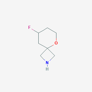 molecular formula C7H12FNO B13320966 8-Fluoro-5-oxa-2-azaspiro[3.5]nonane 