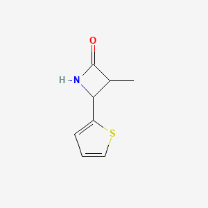 molecular formula C8H9NOS B13320967 3-Methyl-4-(thiophen-2-yl)azetidin-2-one 