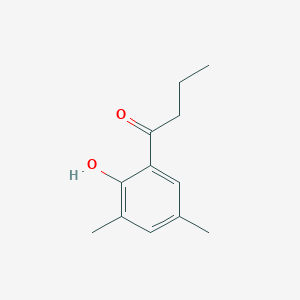 molecular formula C12H16O2 B13321009 1-(2-Hydroxy-3,5-dimethylphenyl)butan-1-one 