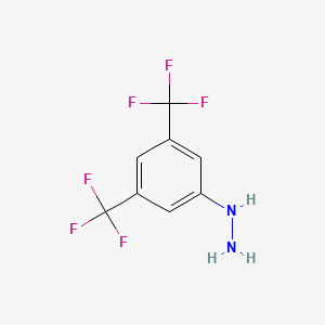 molecular formula C8H6F6N2 B1332102 3,5-Bis(trifluoromethyl)phenylhydrazine CAS No. 886-35-1