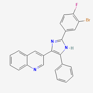 3-(2-(3-Bromo-4-fluorophenyl)-5-phenyl-1H-imidazol-4-yl)quinoline