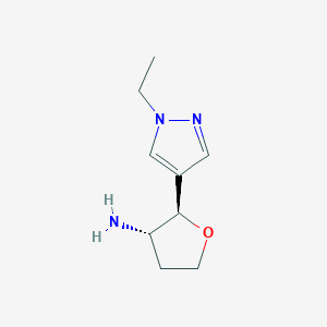 (2R,3S)-2-(1-Ethyl-1H-pyrazol-4-yl)tetrahydrofuran-3-amine