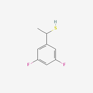 molecular formula C8H8F2S B13321081 1-(3,5-Difluorophenyl)ethane-1-thiol 