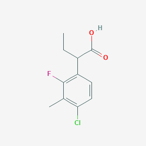 2-(4-Chloro-2-fluoro-3-methylphenyl)butanoic acid