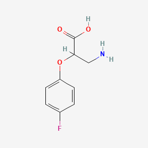 molecular formula C9H10FNO3 B13321117 3-amino-2-(4-fluorophenoxy)propanoic Acid 