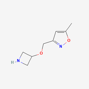 molecular formula C8H12N2O2 B13321119 3-[(Azetidin-3-yloxy)methyl]-5-methyl-1,2-oxazole 