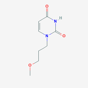 molecular formula C8H12N2O3 B13321132 1-(3-Methoxypropyl)pyrimidine-2,4(1H,3H)-dione 