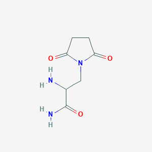 molecular formula C7H11N3O3 B13321134 2-Amino-3-(2,5-dioxopyrrolidin-1-yl)propanamide 