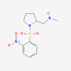 molecular formula C12H17N3O4S B13321153 Methyl({[1-(2-nitrobenzenesulfonyl)pyrrolidin-2-yl]methyl})amine 