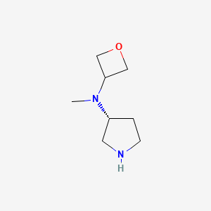 molecular formula C8H16N2O B13321158 (R)-N-Methyl-N-(oxetan-3-yl)pyrrolidin-3-amine 