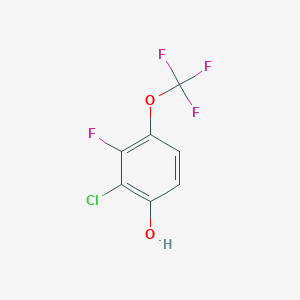 molecular formula C7H3ClF4O2 B13321169 2-Chloro-3-fluoro-4-(trifluoromethoxy)phenol 