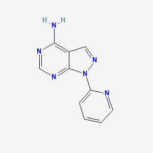 molecular formula C10H8N6 B13321170 1-(Pyridin-2-yl)-1H-pyrazolo[3,4-d]pyrimidin-4-amine 