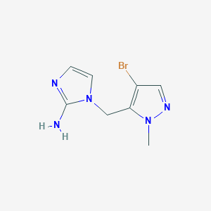 1-[(4-Bromo-1-methyl-1H-pyrazol-5-yl)methyl]-1H-imidazol-2-amine