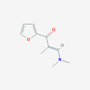 molecular formula C10H13NO2 B13321203 2-Propen-1-one, 3-(dimethylamino)-1-(2-furanyl)-2-methyl- 