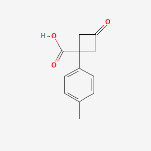 1-(4-Methylphenyl)-3-oxocyclobutane-1-carboxylic acid